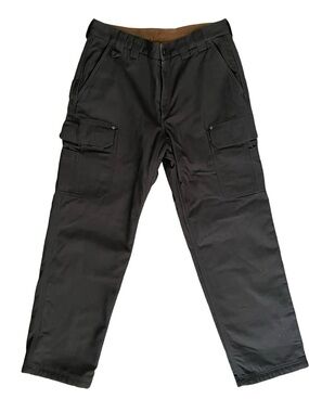 Duluth Trading Brown Fire Hose Fleece Lined Pants Mens 36x34 NWOT